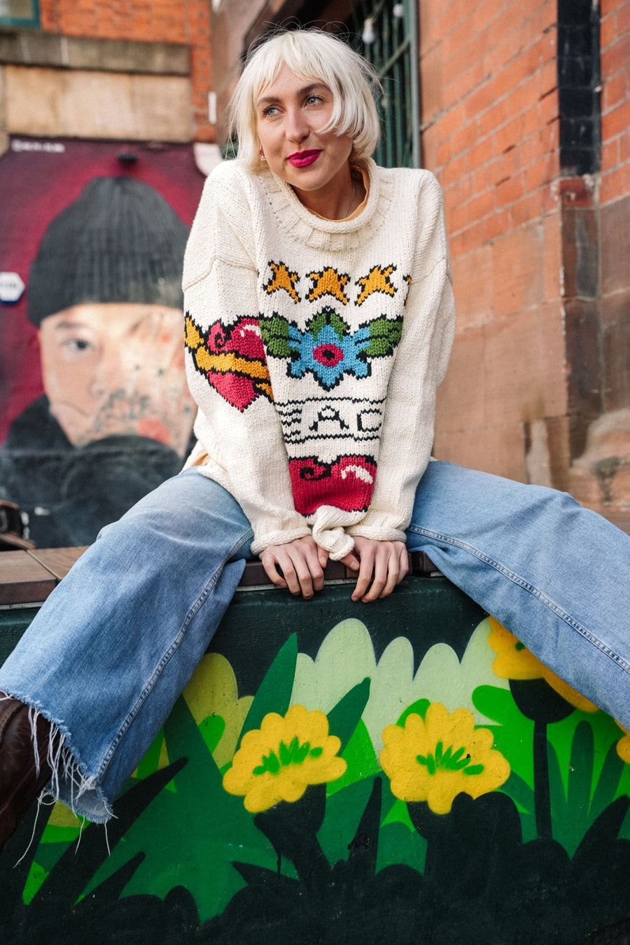Amelia Peace — hand-knit organic cotton pullover