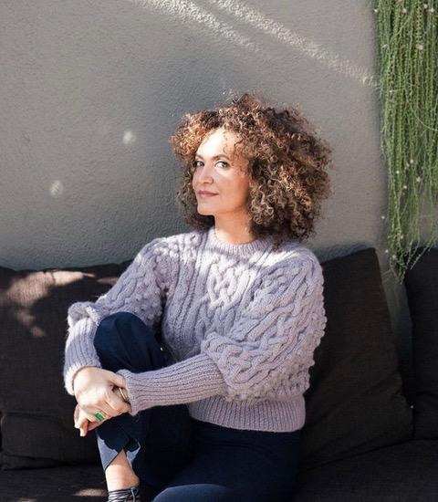 Hand knit alpaca sweater for Apiece Apart